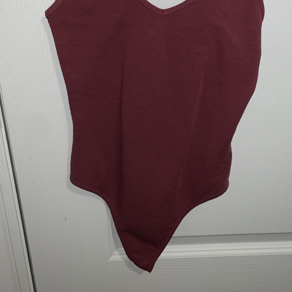 Mauve/maroon thong bodysuit - Picture 3 of 3